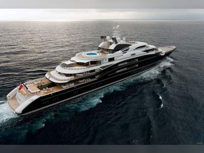 Saudi prince MBS bought this $400 million megayacht from a Russian Oligarch and immediately kicked him out. The 439 feet long vessel has two helipads, a submarine, and a nightclub. The royal has also hung a $450M painting in it.