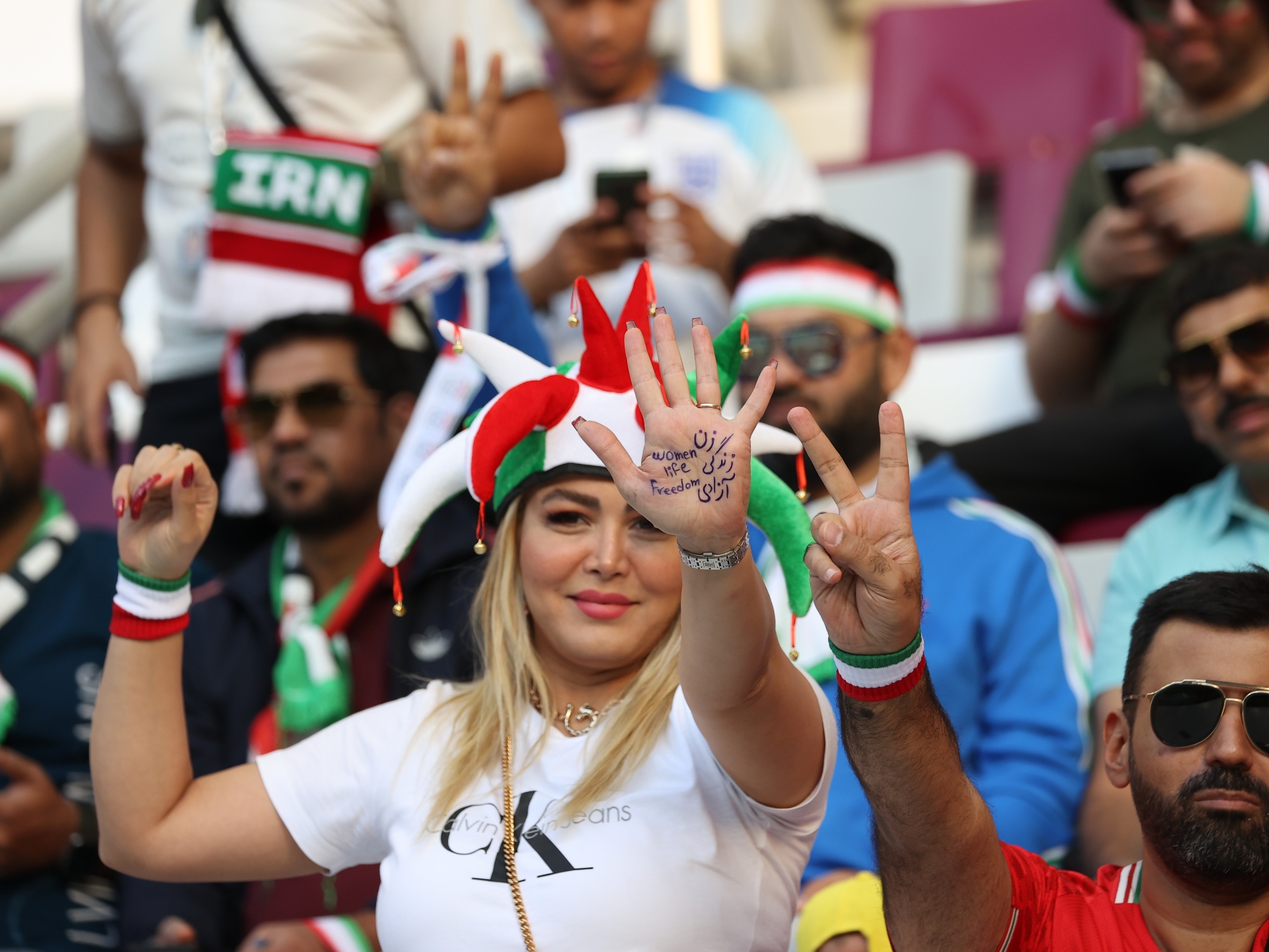 ‘Say her name, Mahsa Amini’: Iran protests arrive at World Cup
