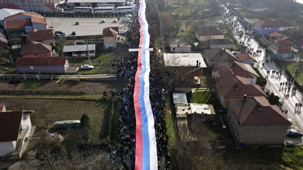 Kosovan Serbs demonstrate against Kurti's government