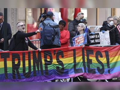 "Trump Or Death": Protests Outside New York Court Mirror US Divide