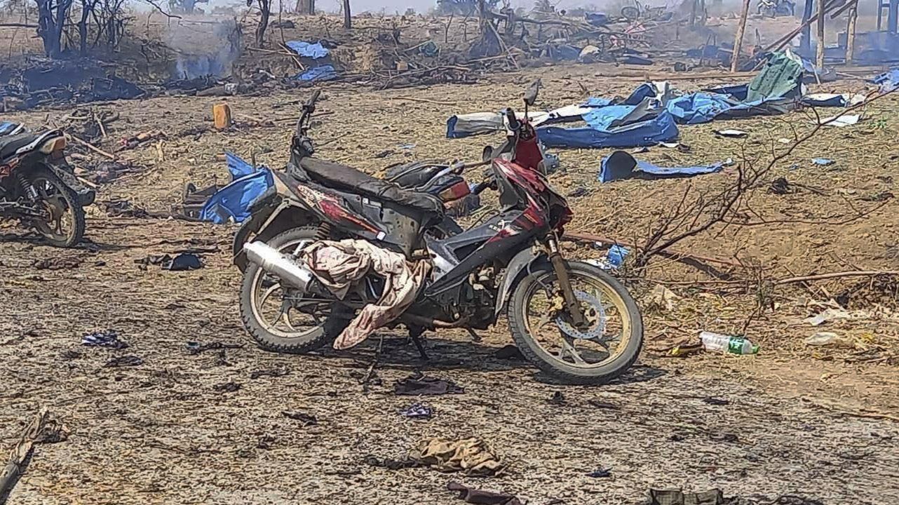 Myanmar military airstrike on village gathering kills at least 100
